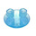 LEGO Transparenter blauer Opal Platte 2 x 2 Runden mit Gerundet Unterseite (2654 / 28558)