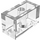 LEGO Transparant Steen 1 x 2 met buis aan de onderzijde (3004 / 93792)