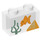 LEGO Transparent Backstein 1 x 2 mit Fisch und Pyramide mit Unterrohr (3004 / 104155)