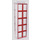 LEGO Transparent Backstein 1 x 2 x 5 mit rot Fenster Grid Dekoration ohne Bolzenhalter (2454 / 69355)