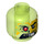 LEGO Transparent Bright Green Adam Acid Minifigure Head (Recessed Solid Stud) (3626 / 18209)