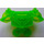 LEGO Transparent Bright Green Armor with Shoulder Pads and Pentagonal Cutout (22402)