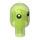 LEGO Transparentes helles Grün Bar 1 mit Lichtabdeckung mit Augen / Gesicht (4278 / 102972)