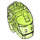 LEGO Transparent Bright Green Bionicle Head Base (64262)