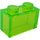 LEGO Transparant Heldergroen Steen 1 x 2 zonder buis aan de onderzijde (3065 / 35743)