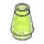 LEGO Transparent Bright Green Cone 1 x 1 with Top Groove (28701 / 59900)