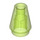 LEGO Transparent Bright Green Cone 1 x 1 with Top Groove (28701 / 59900)