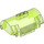 LEGO Transparent Bright Green Cylinder 3 x 8 x 5 Half with 3 Holes (15361)