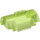 LEGO Transparent Bright Green Cylinder 3 x 8 x 5 Half with 3 Holes (15361)
