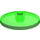 LEGO Transparent Bright Green Dish 4 x 4 (Solid Stud) (3960 / 30065)