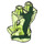 LEGO Vert clair transparent Ghost Jambes avec Marbled Dark Green (82434)