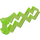 LEGO Vert Clair Transparent Lightning Bolt (Double) (28555 / 59233)