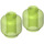 LEGO Transparent Bright Green Minifigure Head (Recessed Solid Stud) (3274 / 3626)