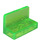 LEGO Transparent Bright Green Panel 1 x 2 x 1 with Rounded Corners (4865 / 26169)