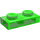 LEGO Transparant Heldergroen Plaat 1 x 2 (3023 / 28653)