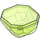 LEGO Transparent Bright Green Rock 4 x 4 x 1.6 Bottom (30294 / 42291)