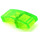 LEGO Transparent Bright Green Slope 1 x 2 Curved (11477)