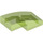 LEGO Transparent Bright Green Slope 1 x 2 Curved (11477)