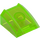 LEGO Transparent Bright Green Slope 1 x 2 x 2 Curved (30602 / 47904)