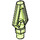 LEGO Transparent Bright Green Spear Head Tip (27257)