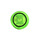 LEGO Transparent Bright Green Tile 1 x 1 Round with Bright Green Lantern Logo Pattern (35380)
