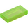 LEGO Transparent Bright Green Tile 1 x 2 with Groove (3069 / 30070)