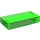 LEGO Transparent Bright Green Tile 1 x 2 with Groove (3069 / 30070)