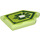 LEGO Transparent Bright Green Tile 2 x 3 Pentagonal with Gamma Rays Power Shield (22385 / 33775)