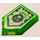 LEGO Transparent Bright Green Tile 2 x 3 Pentagonal with Venom Bite Power Shield (22385 / 24596)