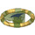 LEGO Transparent Bright Green Treasure Ring with Gold Bands and Manta Ray (89155)