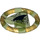 LEGO Transparent Bright Green Treasure Ring with Gold Bands and Manta Ray (89155)