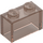 LEGO Transparent Brown Black Brick 1 x 2 without Bottom Tube (3065 / 35743)