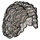 LEGO Transparant Bruin Zwart Lang Tousled Minifig Haar met midden scheiding (20595 / 37998)