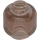 LEGO Transparent Brown Black Minifigure Head (Safety Stud) (3626 / 88475)