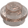 LEGO Transparent Brown Black Plate 1 x 1 Round (6141 / 30057)