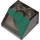 LEGO Transparentes Braunschwarz Steigung 2 x 2 (45°) mit Green Muster (Links) (3039 / 42587)