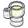 LEGO Transparent Cup avec Transparent Green Drink (68495)