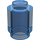 LEGO Bleu foncé transparent Brique 1 x 1 Rond avec tenon plein