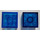 LEGO Bleu foncé transparent Brique 2 x 2 sans supports transversaux (3003)
