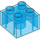 LEGO Transparent Dark Blue Duplo Brick 2 x 2 (3437 / 89461)