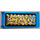 LEGO Transparent Dark Blue Flag 7 x 3 with Bar Handle with 2000-x2 metallic Sticker (30292)