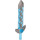 LEGO Transparent Dark Blue Nexo Knights Sword with Flat Silver (24108)