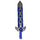 LEGO Transparent Dark Blue Nexo Knights Sword with Flat Silver (24108)