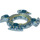 LEGO Transparent Dark Blue Ninjago Spinner Crown with Swirl Ends and Yellow Scales (10462)