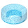 LEGO Transparant Donkerblauw Opaal Tegel 1 x 1 Ronde (35381 / 98138)