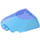 LEGO Transparent Dark Blue Opal Windscreen 6 x 6 x 1.3 Curved (5475)