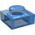 LEGO Transparant Donkerblauw Plaat 1 x 1 (3024 / 30008)