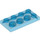 LEGO Transparent Dark Blue Plate 2 x 4 (3020)