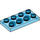 LEGO Transparent Dark Blue Plate 2 x 4 (3020)