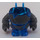 LEGO Transparent Dark Blue Rock Monster Body with Gray with Arms